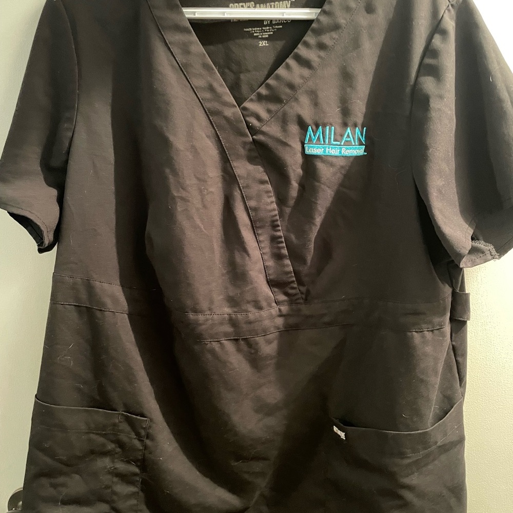 Grey's Anatomy Black Scrub Top